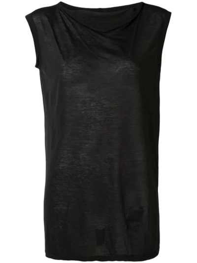 Rick Owens Drkshdw Sleeveless Fitted Sweater In Black