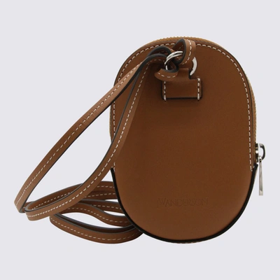 Jw Anderson J.w. Anderson Beige Leather Crossbody Bag In Natural/pecan