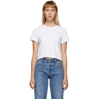 Re/done White Hanes Edition 1950s Boxy T-shirt In Off White