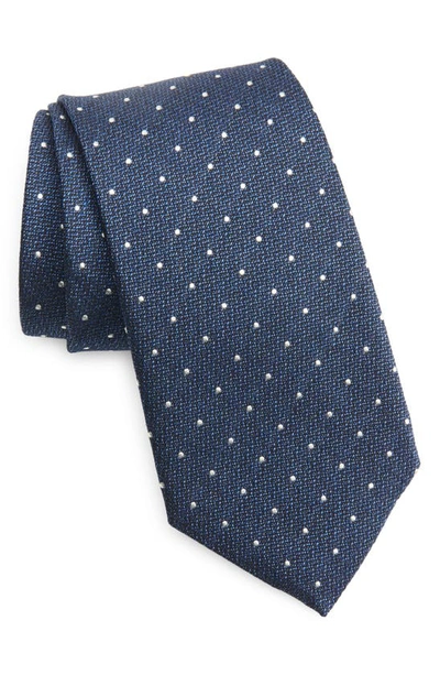 Jack Victor Pin Dot Tie In Palace Blue