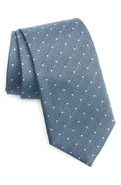 Jack Victor Pin Dot Tie In Sky Blue