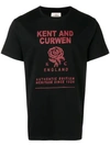 Kent & Curwen Logo Rose Band Printed T In Black
