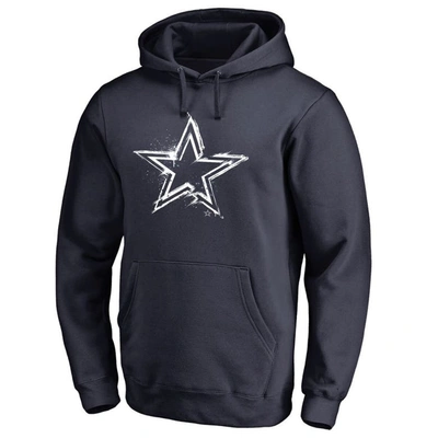 Fanatics Branded Navy Dallas Cowboys Splatter Logo Pullover Hoodie