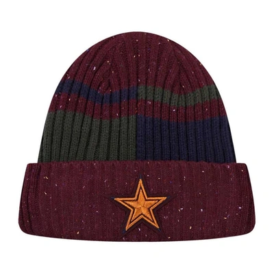 Pro Standard Burgundy Dallas Cowboys Speckled Cuffed Knit Hat