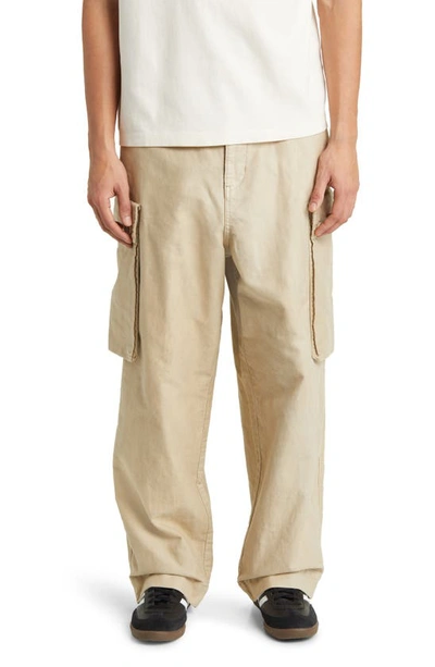 Elwood Baggy Cargo Trousers In Fossil