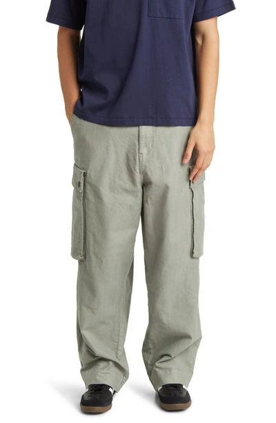 Elwood Baggy Cargo Trousers In Sage