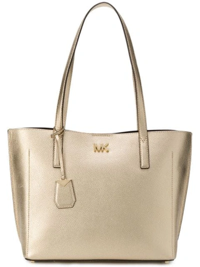 Michael Michael Kors Ana小牛皮中号托特包 In Metallic