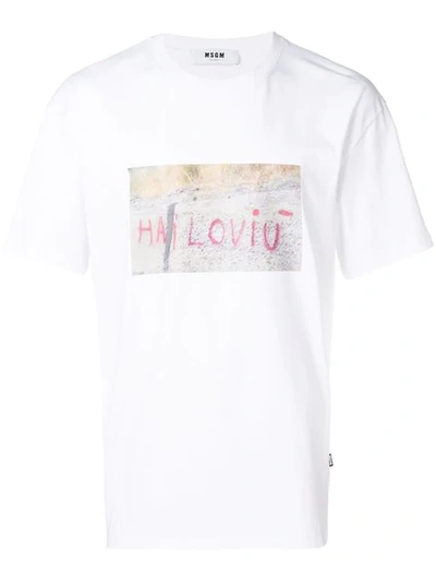 Msgm Photographic Print T In White
