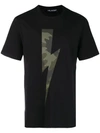 Neil Barrett Lightning Bolt-print Cotton T-shirt In 448