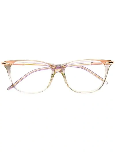 Pomellato Eyewear Clear Square Glasses In Pink