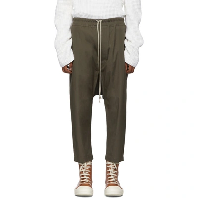 Rick Owens Drawstring Cropped Trousers - Grey In 34 Dust