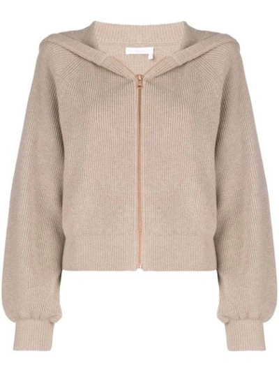 See By Chloé Crochet Embroidered Cardigan In Neutrals