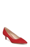 Sam Edelman Dori Pump In Lipstick Red Suede