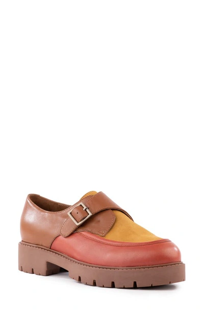 Seychelles Catch Me Monk Strap Loafer In Cognac