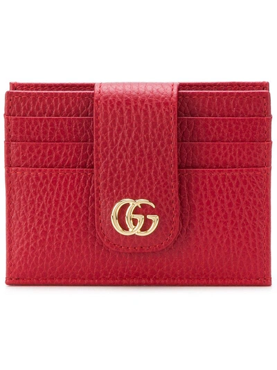 Gucci Gg Marmont Cardholder In Red