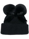 Ca4la Pom-pom Beanie Hat - Black