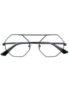 Mcq By Alexander Mcqueen Octagonal Glasses In Black