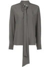 Chloé Tie-neck Blouse In Grey