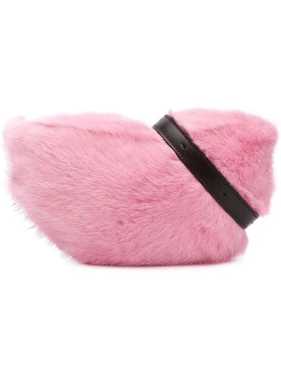 Simonetta Ravizza Furrissima Belt Bag In Pink