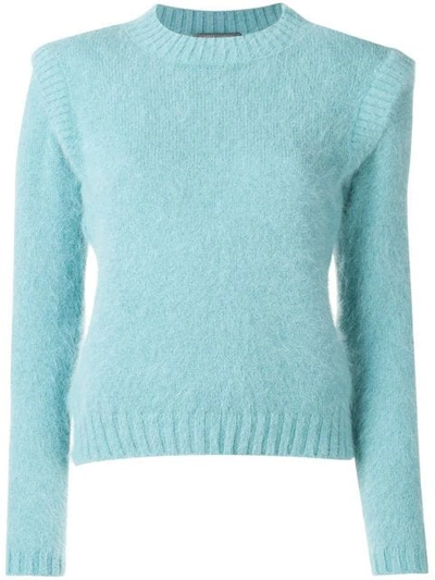 Alberta Ferretti Shoulder Pad Jumper In Blue