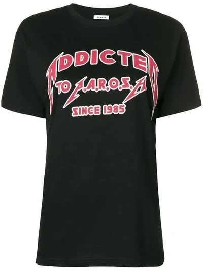 P.a.r.o.s.h Slogan Print T In Black