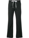 Miu Miu Side Striped Cropped Trousers In F0002 Nero