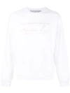 Martine Rose Embroidered Logo Sweatshirt In White