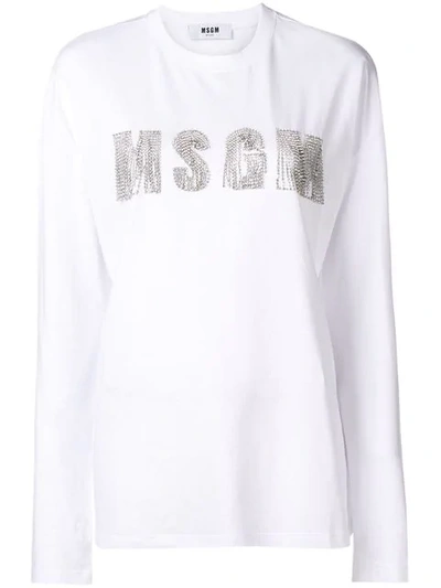 Msgm Oberteil Mit Kettendetail In White