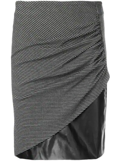 Pinko Folded Pencil Skirt In Black