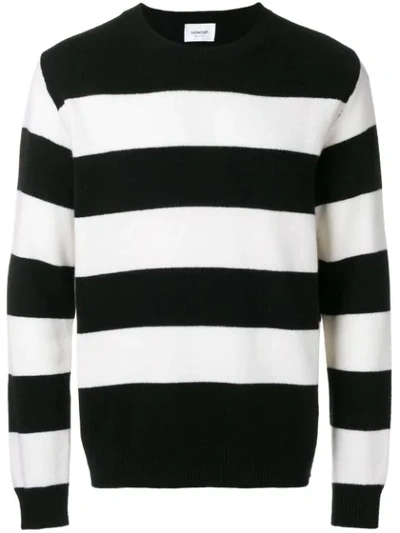 Dondup Striped Pullover In Black