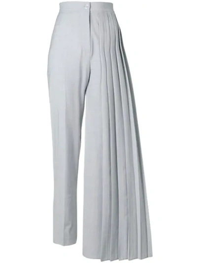 Seen Pleated Detail Trousers In Grey