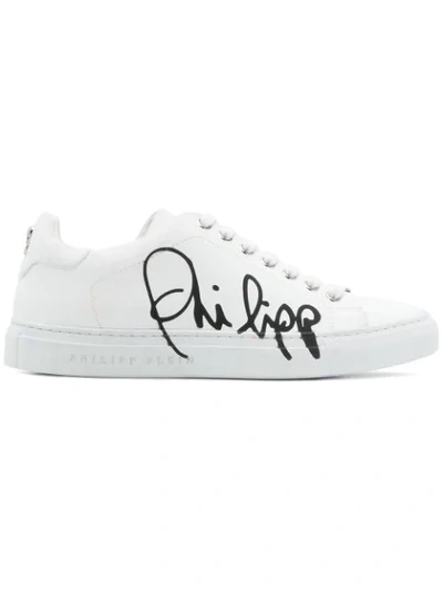 Philipp Plein Lo-top Sneakers Signature Mirror In White