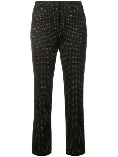 Cambio Polka Dot Cropped Trousers In 818