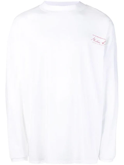 Martine Rose Mock Neck Top In White