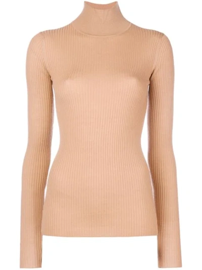 Jil Sander Turtle Neck Sweater In Neutrals