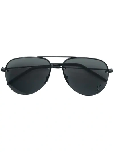 Saint Laurent Pilot-frame Sunglasses In Black
