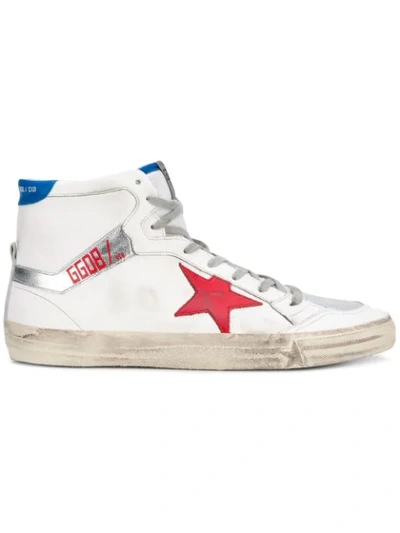 Golden Goose Men's Leather Patch High-top Sneakers In White