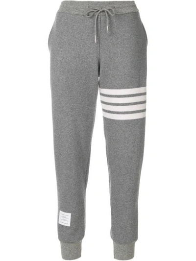 Thom Browne Engineered 4-bar Stripe Sweatpants In Double-faced Cashmere In Grey