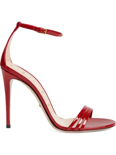 Gucci Strappy Stiletto Sandals In Red