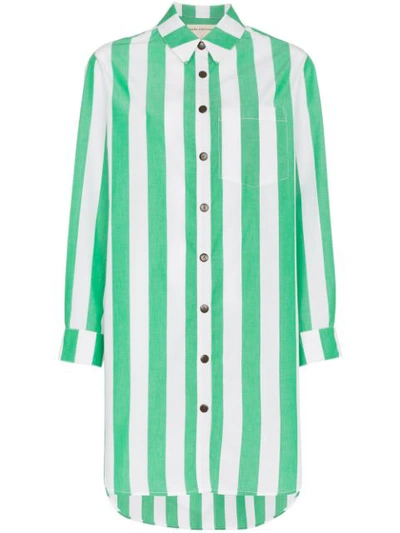 Mara Hoffman Bennet Stripe Print Cotton Shirt - Green