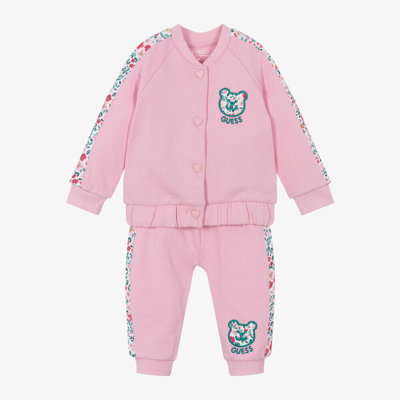 Guess Baby Girls Pink Cotton Tracksuit