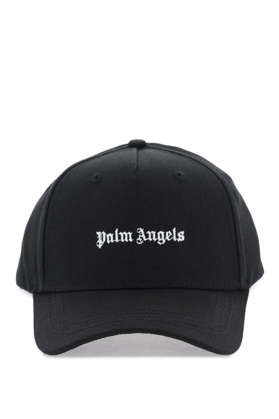 Palm Angels Classic Logo Baseball Cap In Black Whit