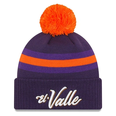 New Era Purple Phoenix Suns 2023/24 City Edition Cuffed Pom Knit Hat