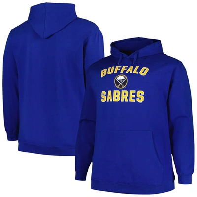 Profile Men's  Royal Buffalo Sabres Big And Tall Arch Over Logo Pullover Hoodie