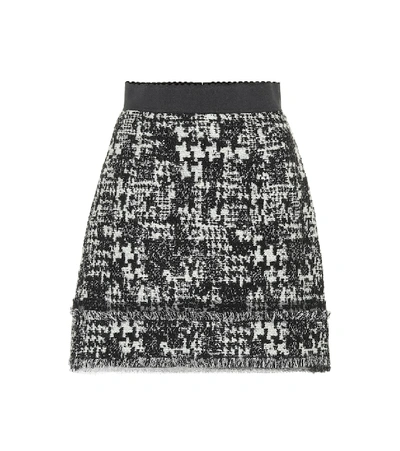 Dolce & Gabbana Wool-blend Tweed Miniskirt In Multi
