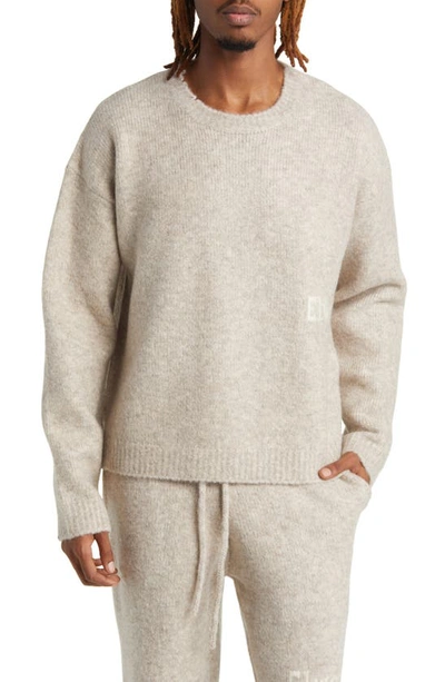 Elwood Oversize Crewneck Sweater In Oatmeal