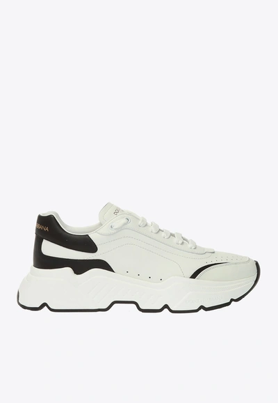Dolce & Gabbana Daymaster Nappa Leather Sneakers In White