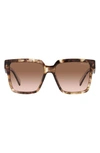 Prada 57mm Square Sunglasses In Brown Tort
