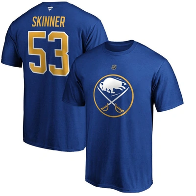 Fanatics Branded Jeff Skinner Royal Buffalo Sabres Authentic Stack Name & Number T-shirt