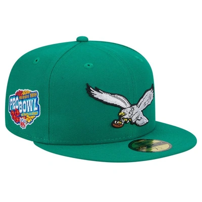 New Era Kelly Green Philadelphia Eagles Historic Side Patch 59fifty Fitted Hat